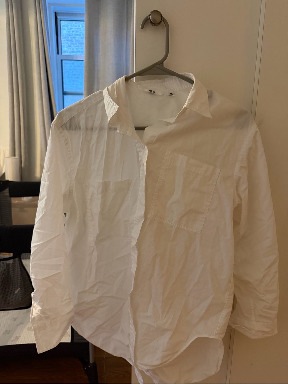 Uniqlo oversized button up — XS.